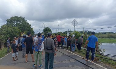 Saat di Tikungan Sopir Tancap Lurus, Akibatnya Tiang Listrik Dihajar