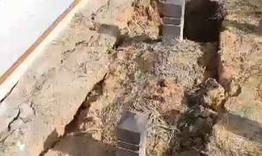 Sejumlah Makam Jebol Kerena Intensitas Hujan Yang Tinggi di Kota Pangkalan Bun